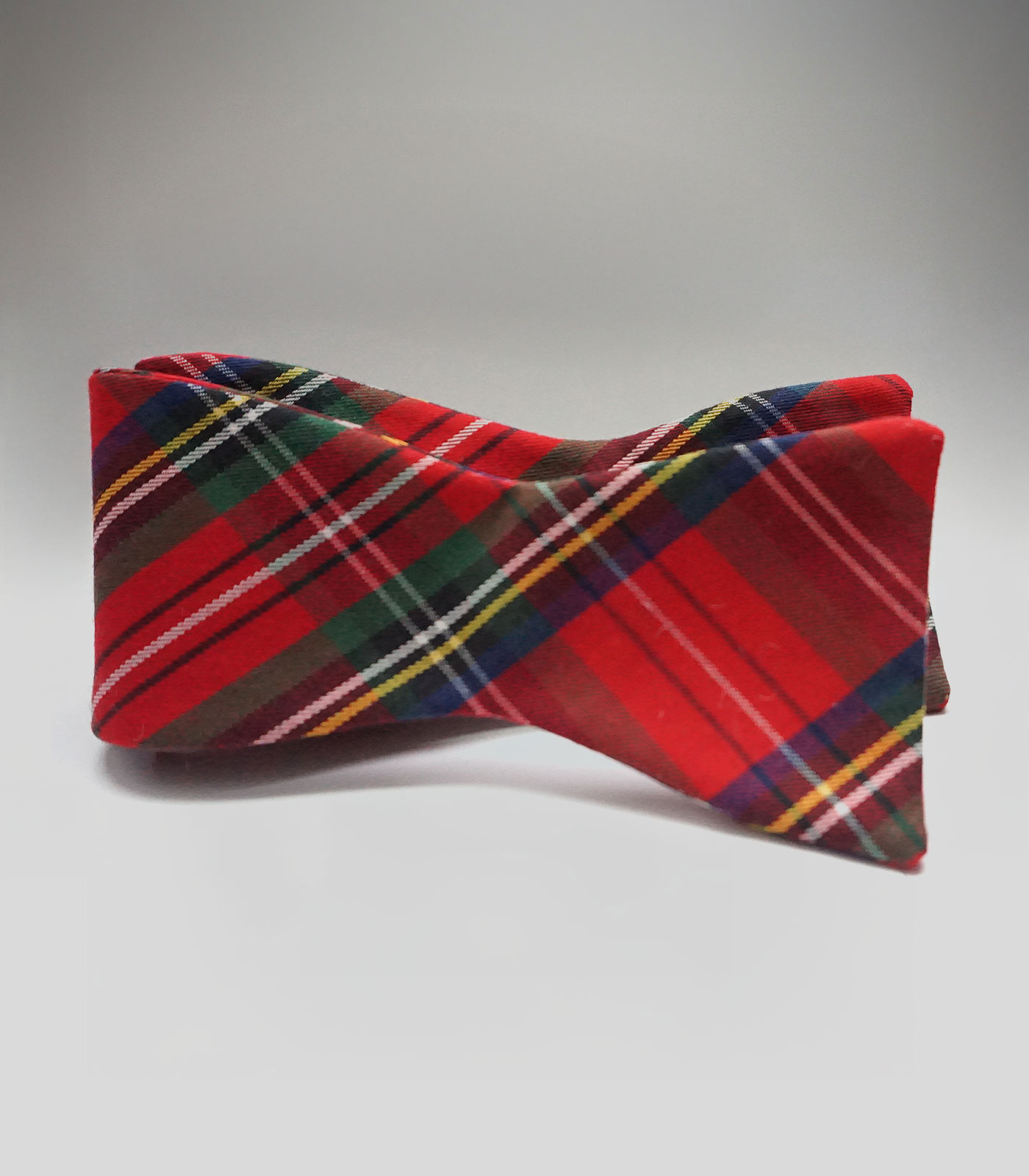 Red Plaid Tartan Bow Tie
