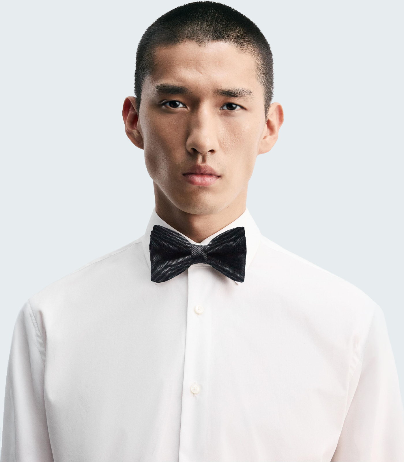 Black & Silver Textured Adjustable Bow Tie